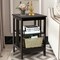 3-Tier MDF Side Table End Table Nightstand Storage 16x16x24 Inch
